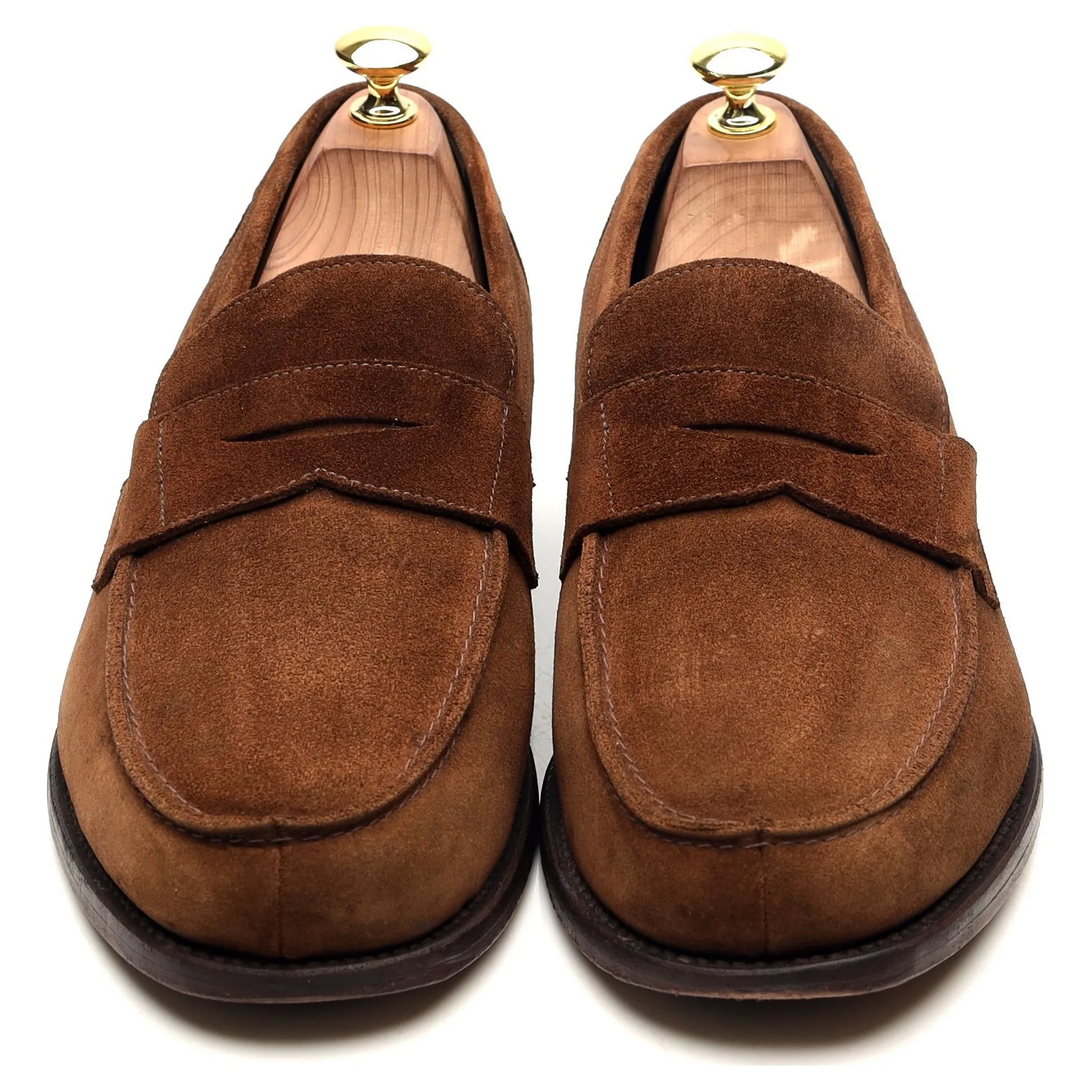 'Broadway' Snuff Brown Suede Loafers UK 9 F