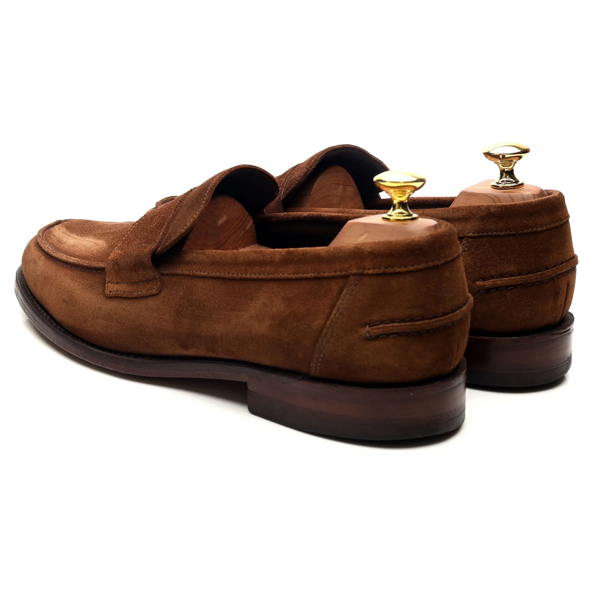 'Broadway' Snuff Brown Suede Loafers UK 9 F