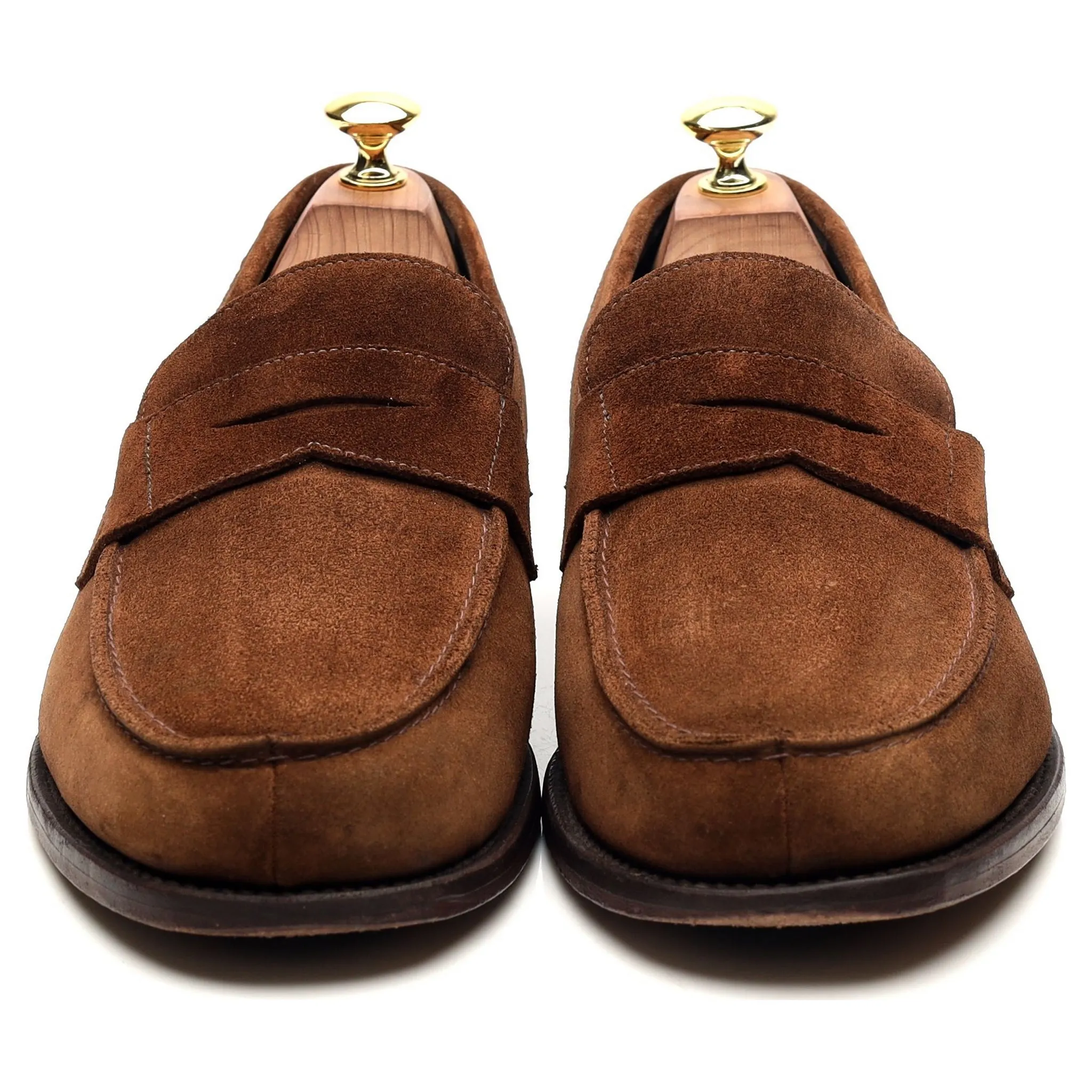 'Broadway' Snuff Brown Suede Loafers UK 9 F