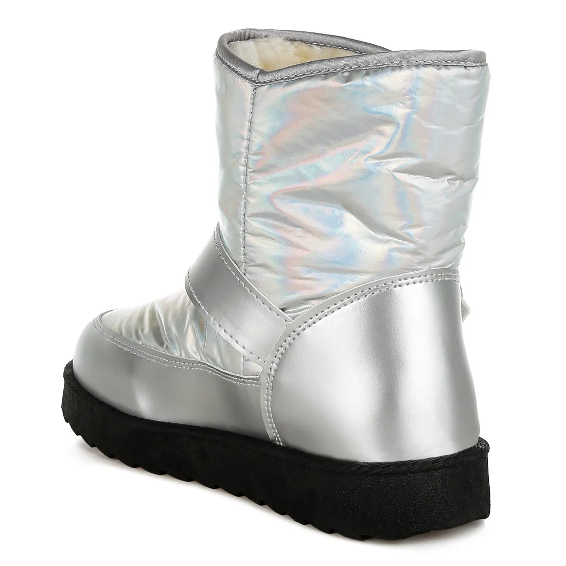 Buckle Strap Puffy Ankle Boots