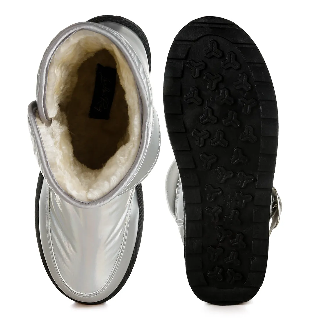 Buckle Strap Puffy Ankle Boots