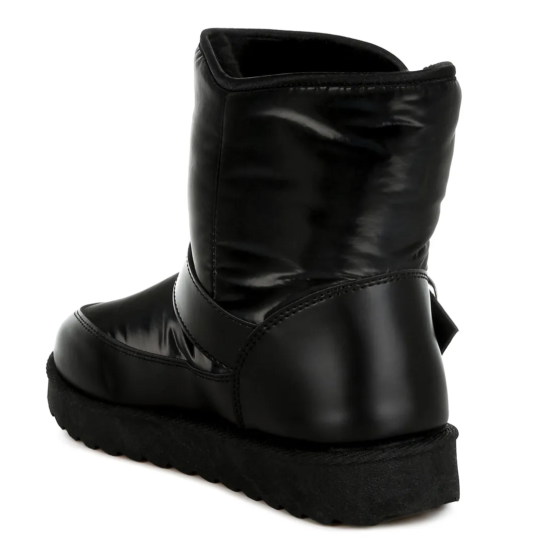 Buckle Strap Puffy Ankle Boots