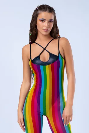 Circus Freak Flared Romper   Undersuit