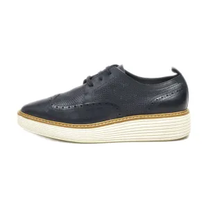 Cole Haan Ã˜Riginalgrand Platform Wingtip Casual Lace Ups Leather Black Colour For Men