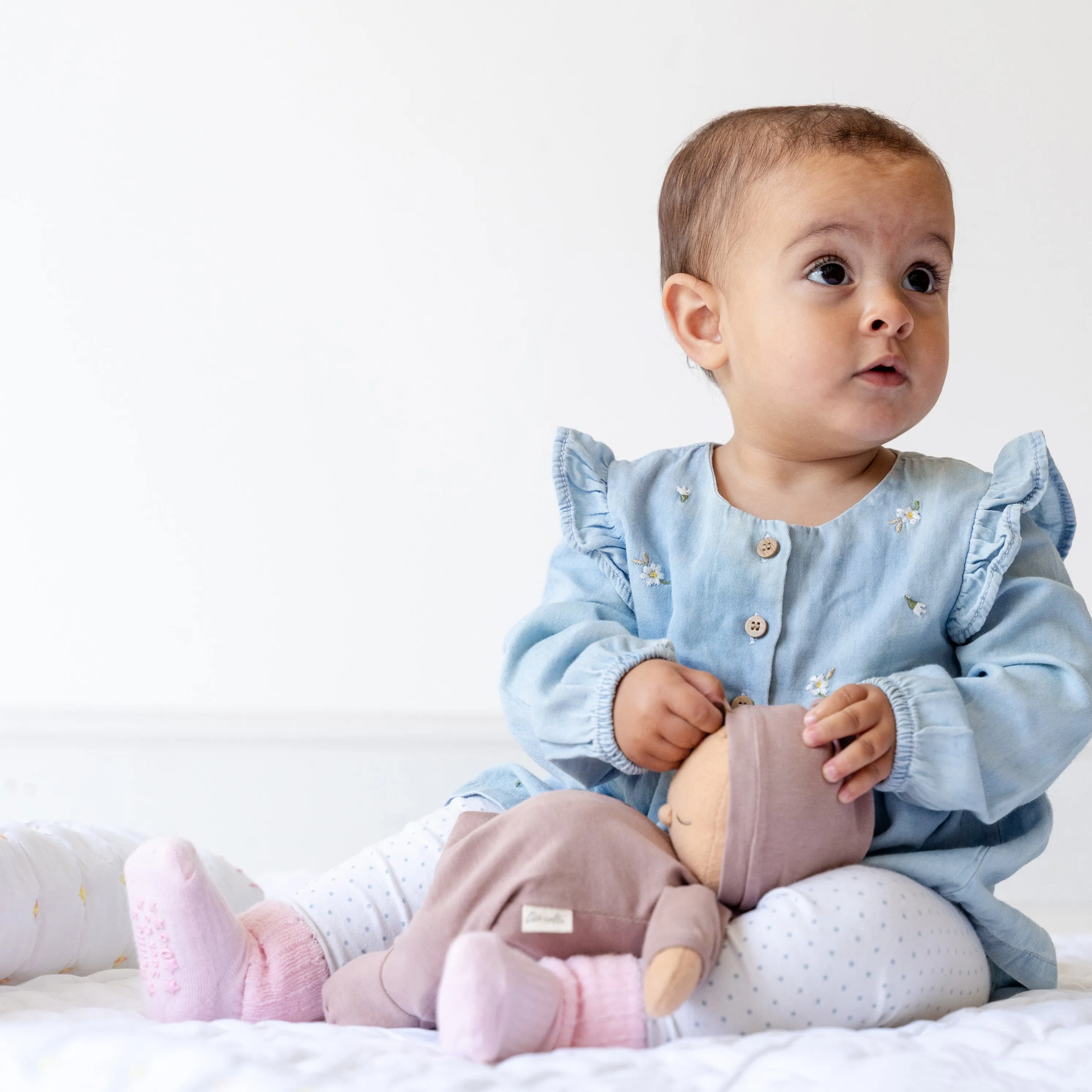 Cosy Stay-on Non-Slip Baby Socks - Camellia Pink 3 Pack