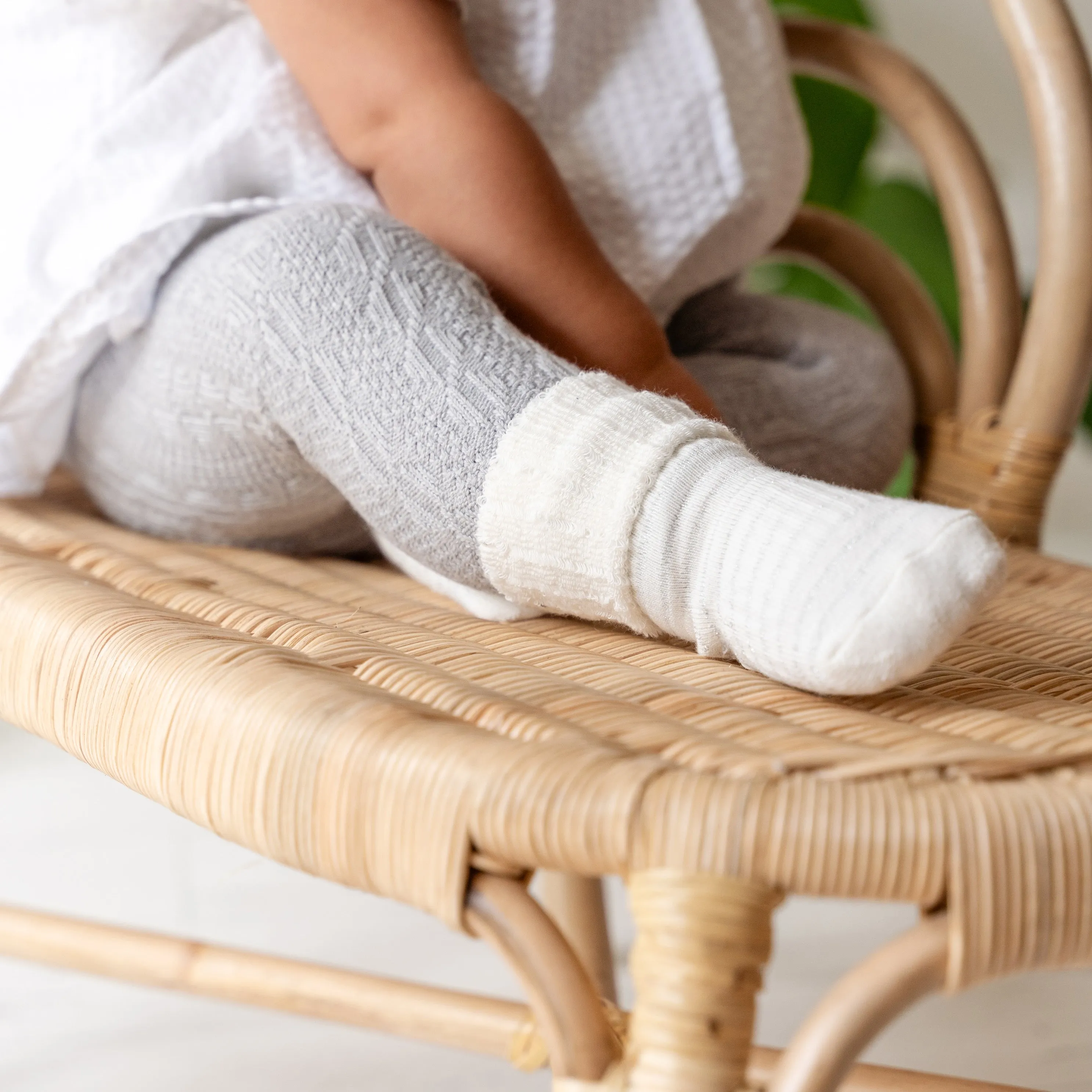 Cosy Stay-on Non-Slip Socks -Sparkle ✨ Stripe 3 Pack