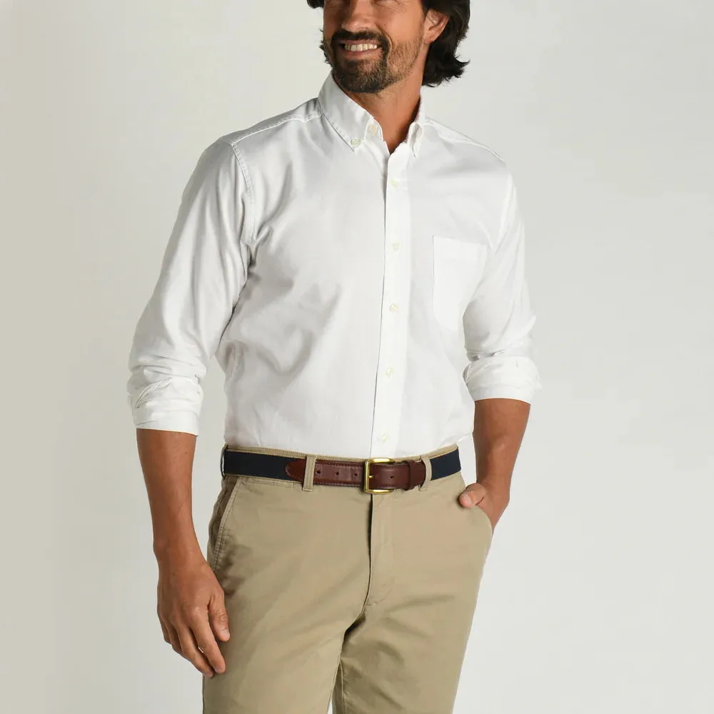 Cotton Oxford Sport Shirt (White)