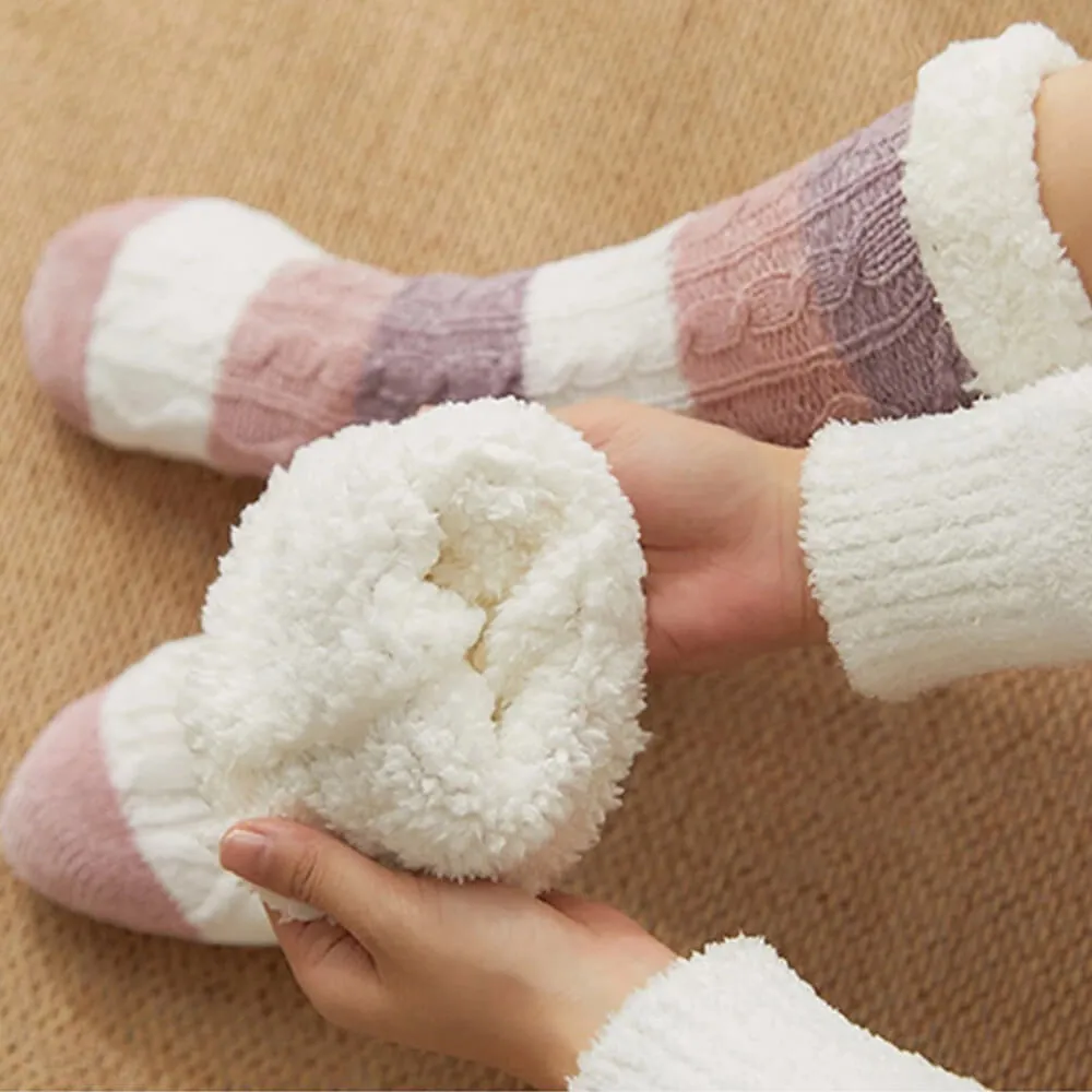 Cozy & Fuzzy Non Skid Sherpa Slipper Socks