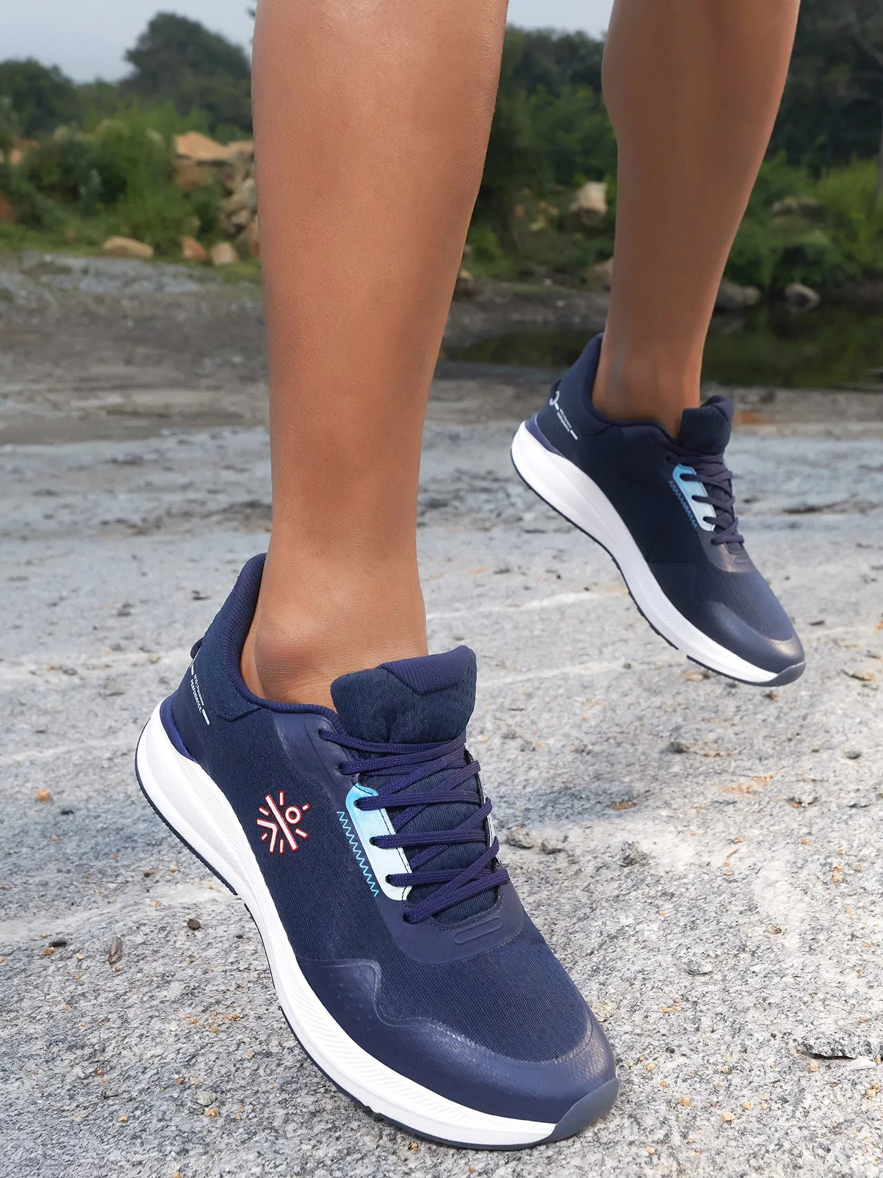 Cult Men's AirStride Running Shoes - Navy Blue