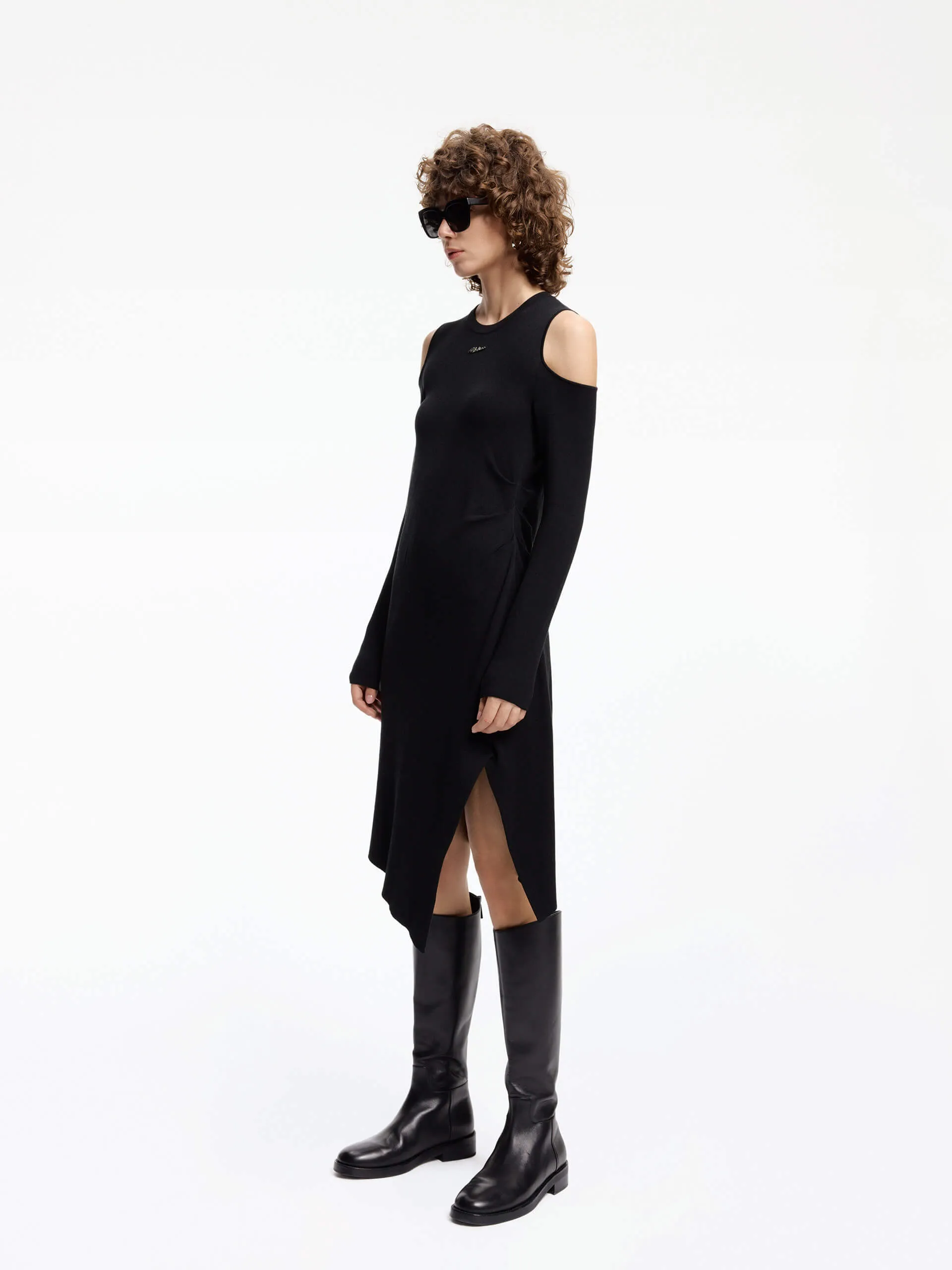 Cut Shoulder Midi Dress