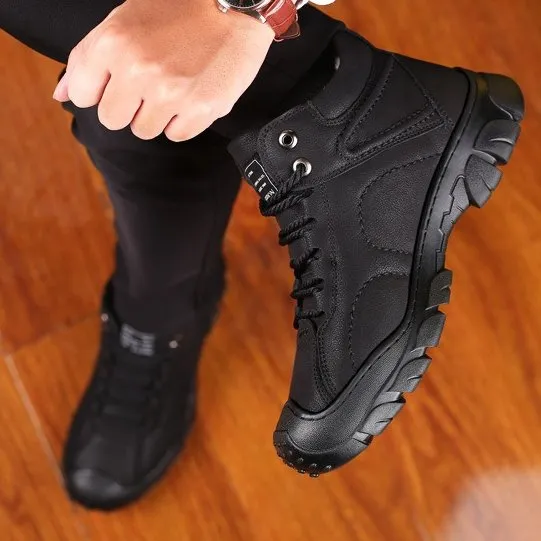 Cuzcare Men Orthopedic Snow Boots Plush Outdoor Ankle Winter Shoes