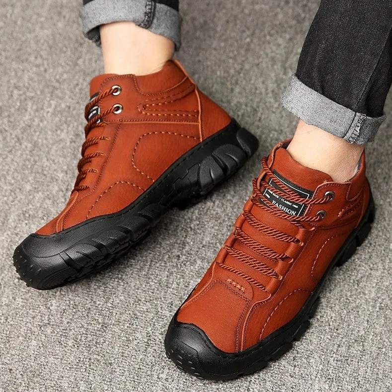 Cuzcare Men Orthopedic Snow Boots Plush Outdoor Ankle Winter Shoes