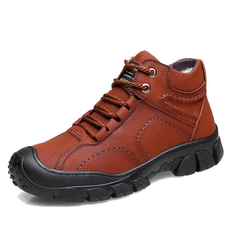 Cuzcare Men Orthopedic Snow Boots Plush Outdoor Ankle Winter Shoes