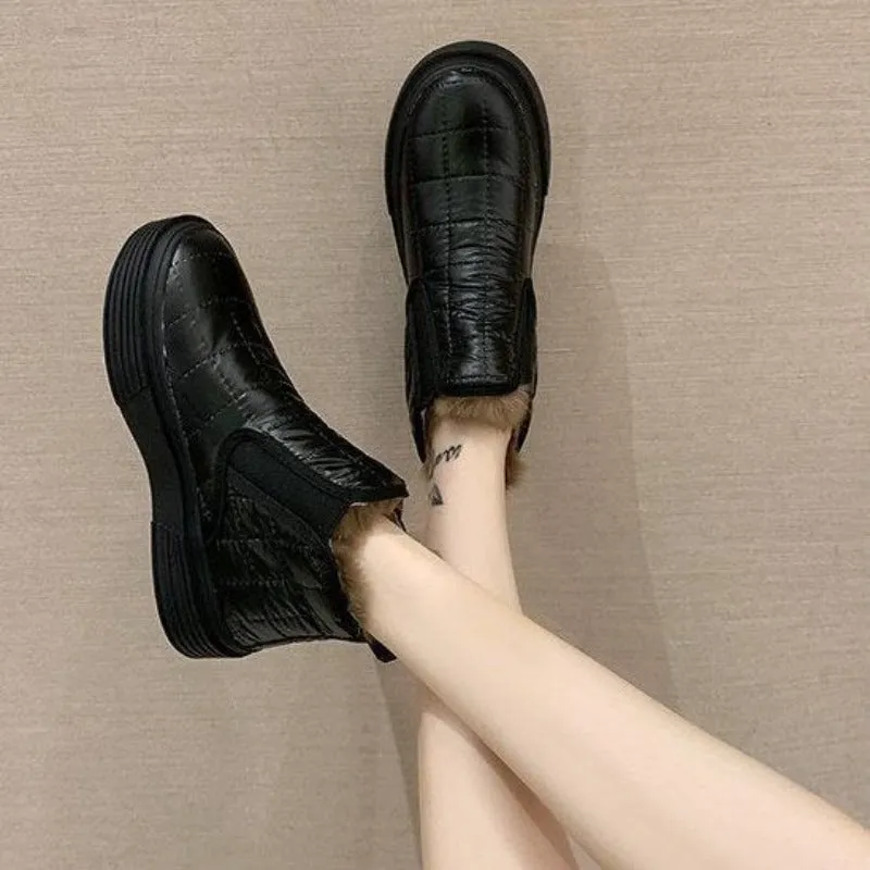 Cuzcare Women Orthopedic Casual Fur Ankle Boots Winter Shoes
