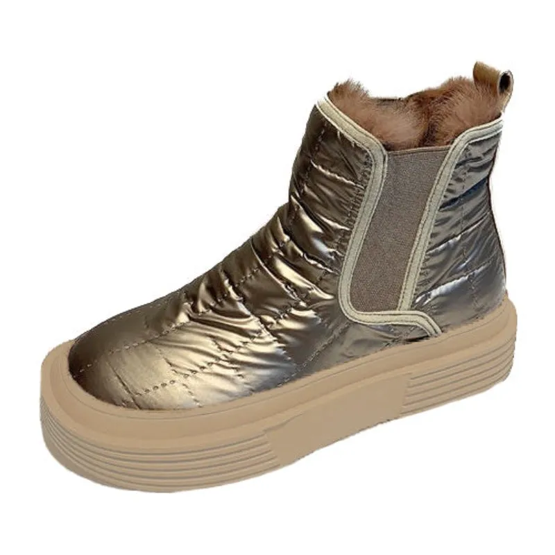 Cuzcare Women Orthopedic Casual Fur Ankle Boots Winter Shoes