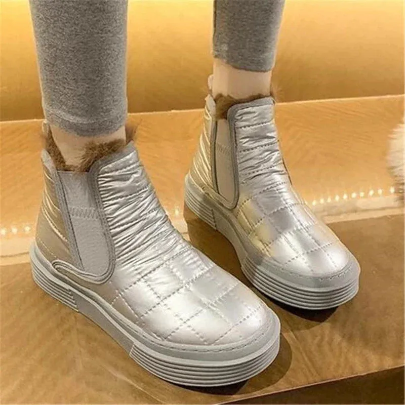 Cuzcare Women Orthopedic Casual Fur Ankle Boots Winter Shoes