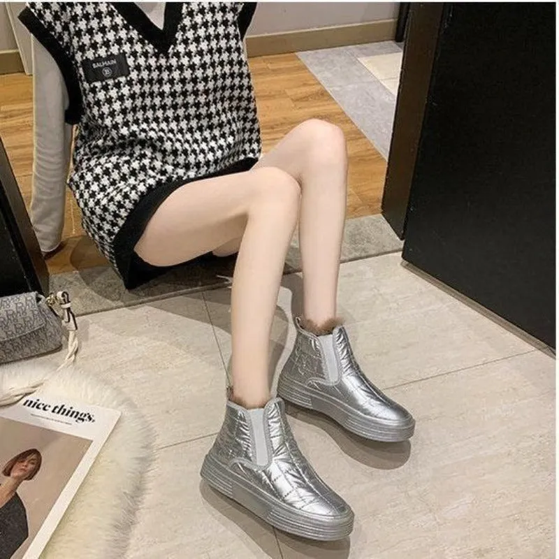 Cuzcare Women Orthopedic Casual Fur Ankle Boots Winter Shoes