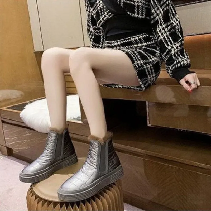 Cuzcare Women Orthopedic Casual Fur Ankle Boots Winter Shoes