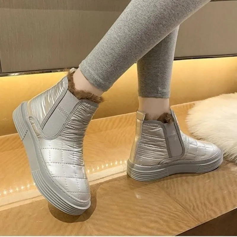Cuzcare Women Orthopedic Casual Fur Ankle Boots Winter Shoes
