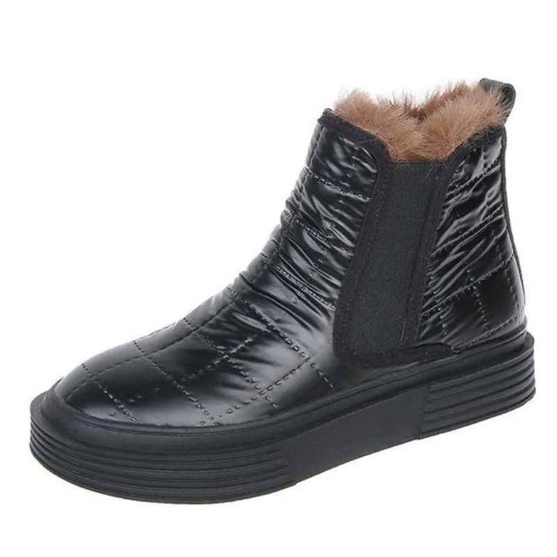 Cuzcare Women Orthopedic Casual Fur Ankle Boots Winter Shoes
