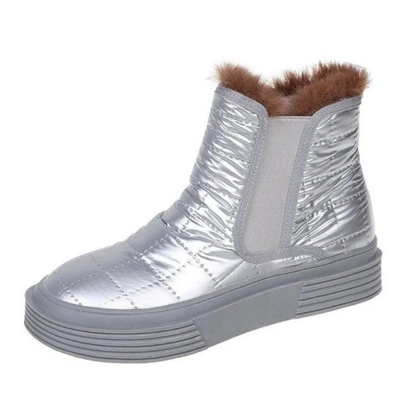 Cuzcare Women Orthopedic Casual Fur Ankle Boots Winter Shoes