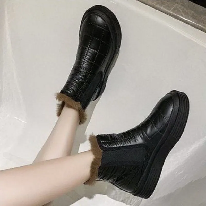 Cuzcare Women Orthopedic Casual Fur Ankle Boots Winter Shoes