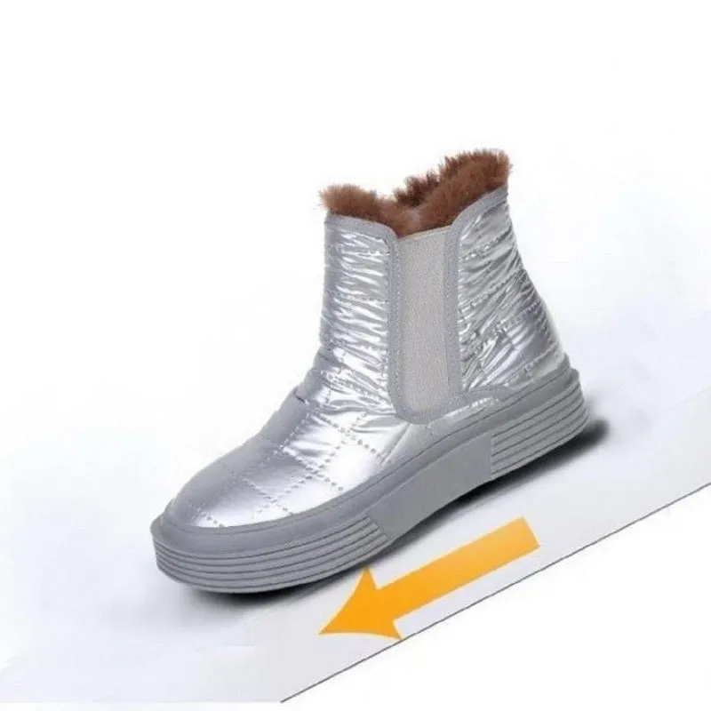 Cuzcare Women Orthopedic Casual Fur Ankle Boots Winter Shoes