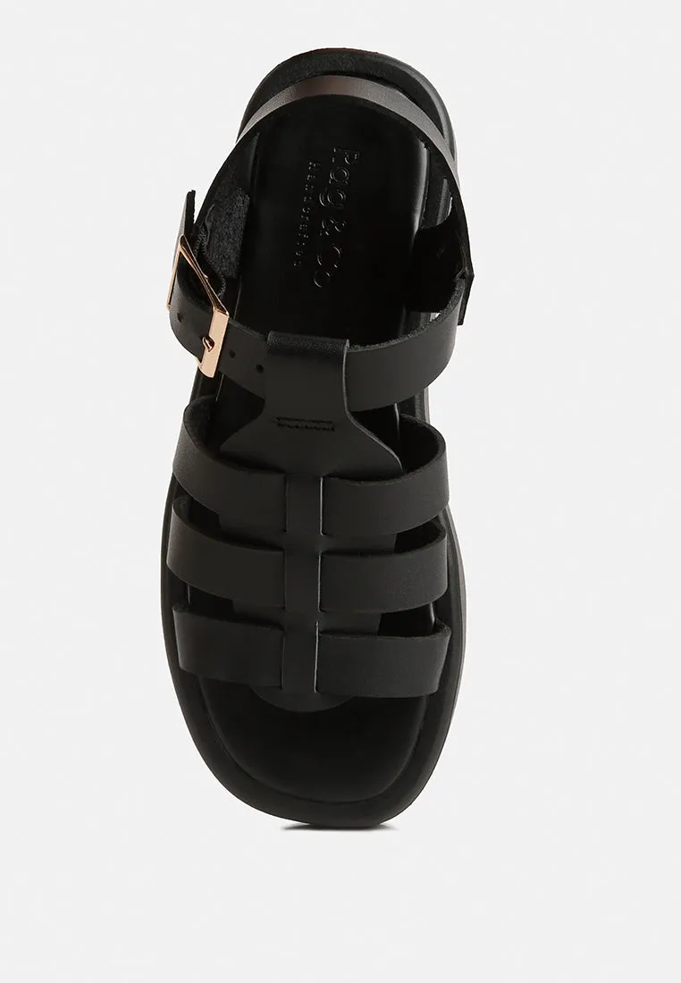 Dacosta Genuine Leather Gladiator Platform Sandals