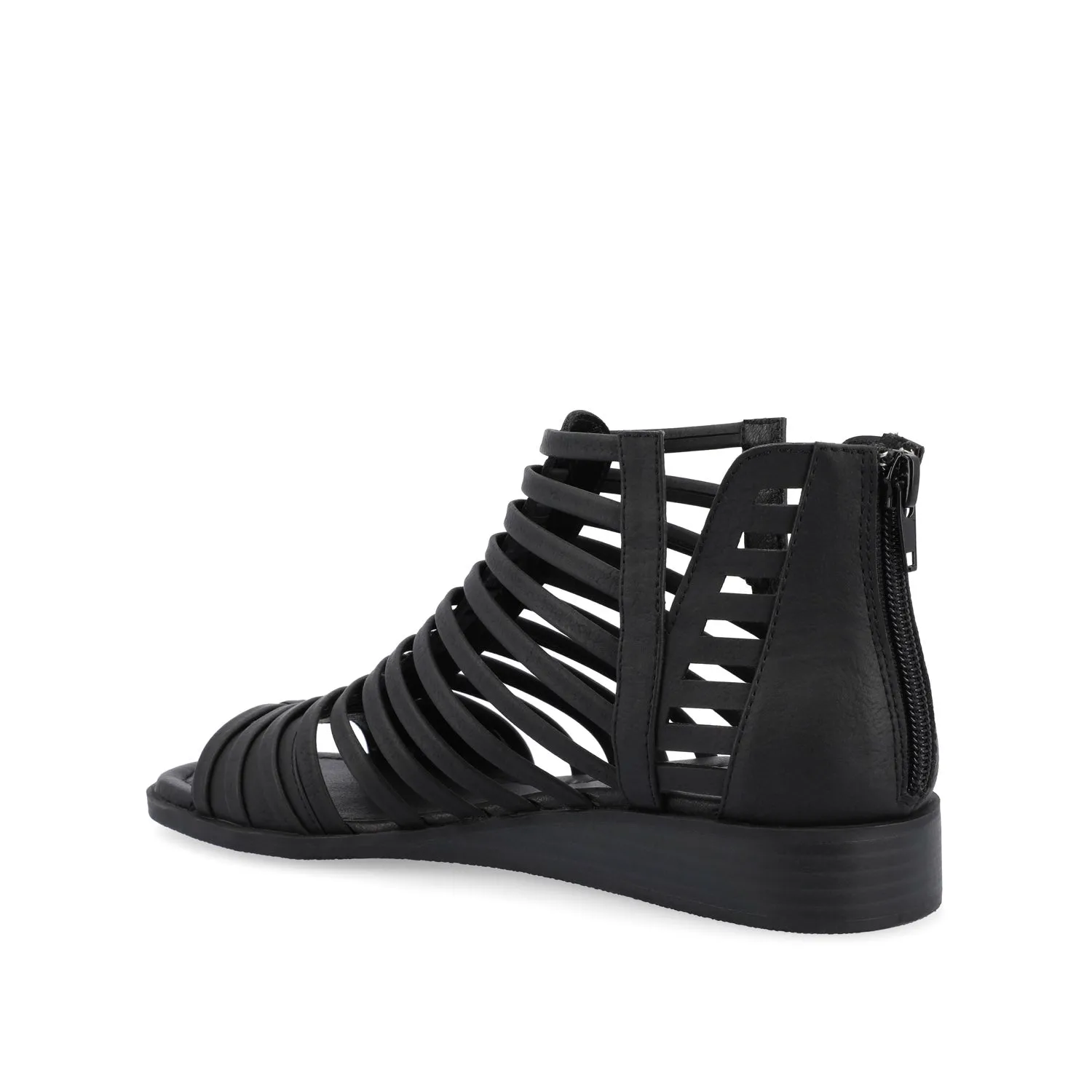 DELILAH GLADIATOR SANDALS IN FAUX LEATHER