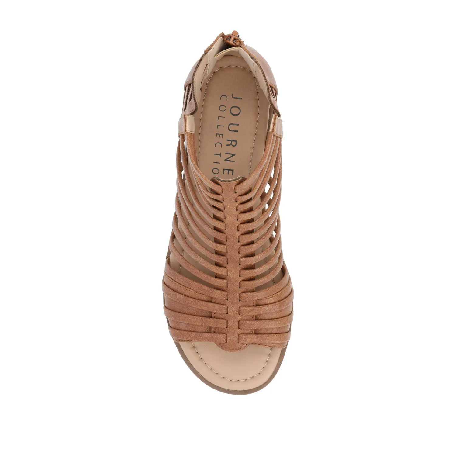 DELILAH GLADIATOR SANDALS IN FAUX LEATHER
