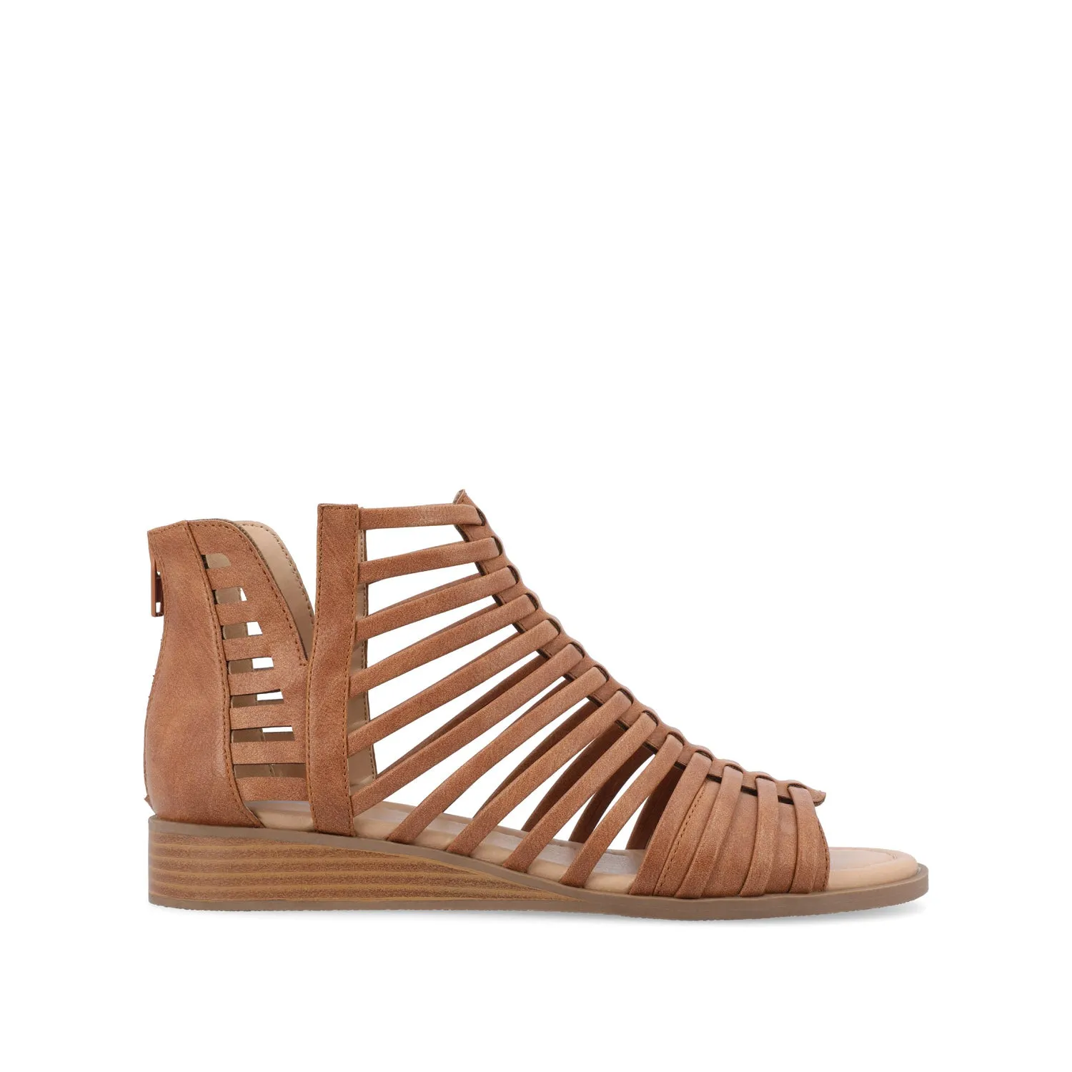 DELILAH GLADIATOR SANDALS IN FAUX LEATHER