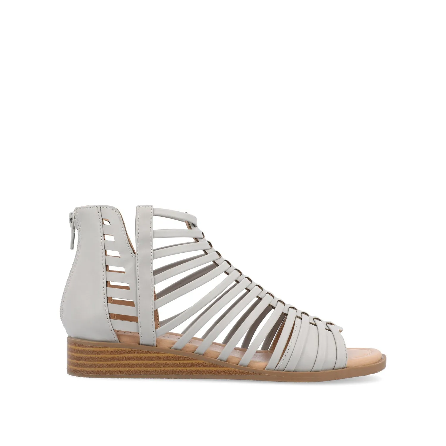 DELILAH GLADIATOR SANDALS IN FAUX LEATHER