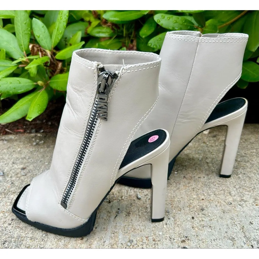DKNY Malia Square Toe Zip Shooties - Size 8.5