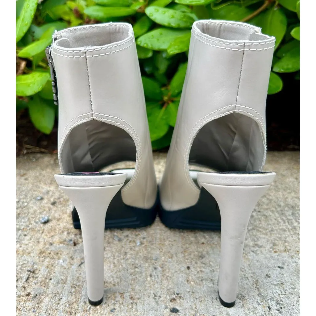 DKNY Malia Square Toe Zip Shooties - Size 8.5