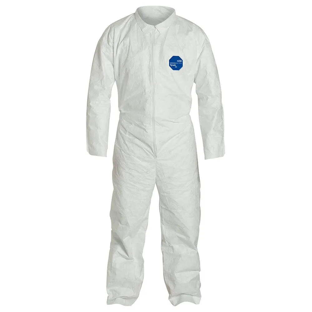 DuPont™ Tyvek® 400 Coveralls (Collar, Open Wrists and Ankles) - Large - 25/Pack
