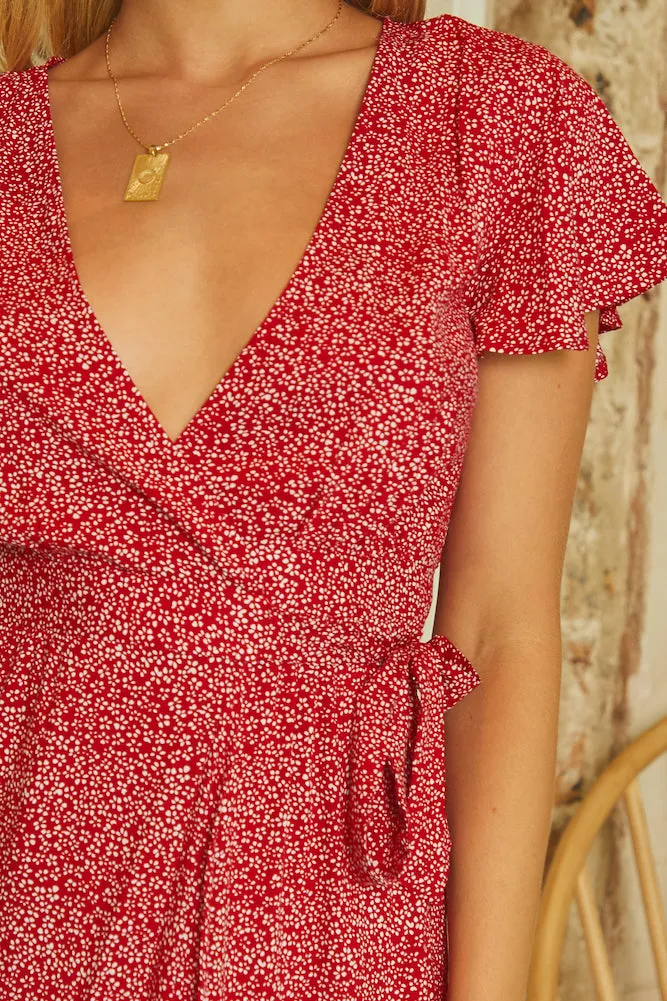 Eastport Midi Dress Maroon