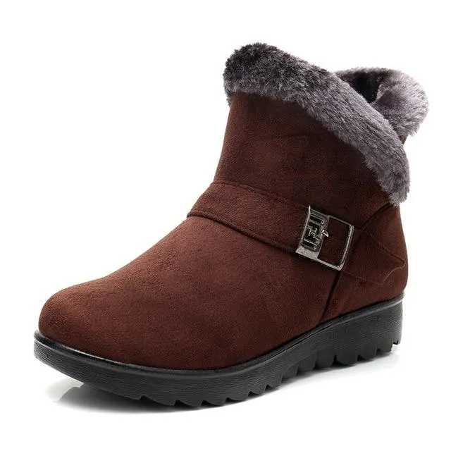 Elegant Snow Boots With Warm Fur Plush For Women