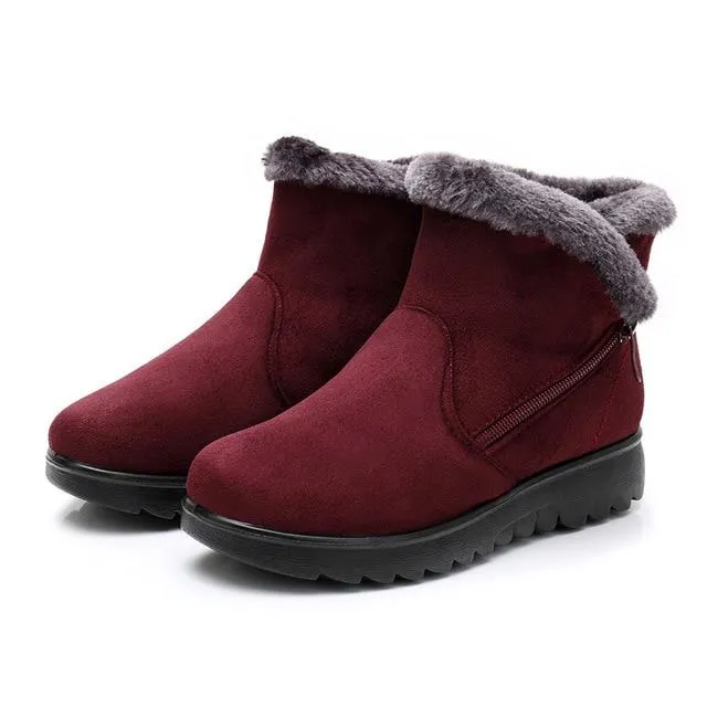 Elegant Snow Boots With Warm Fur Plush For Women