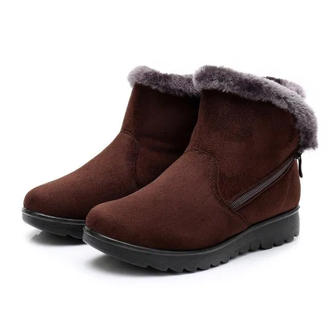 Elegant Snow Boots With Warm Fur Plush For Women