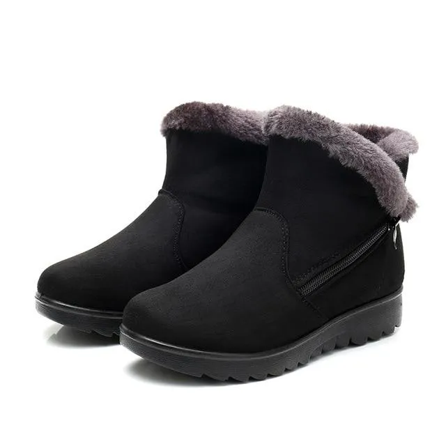Elegant Snow Boots With Warm Fur Plush For Women