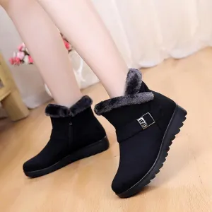 Elegant Snow Boots With Warm Fur Plush For Women