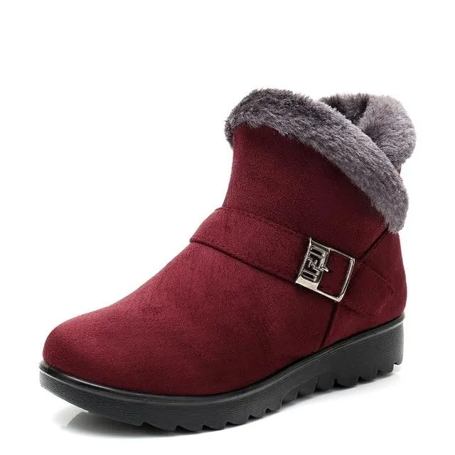 Elegant Snow Boots With Warm Fur Plush For Women