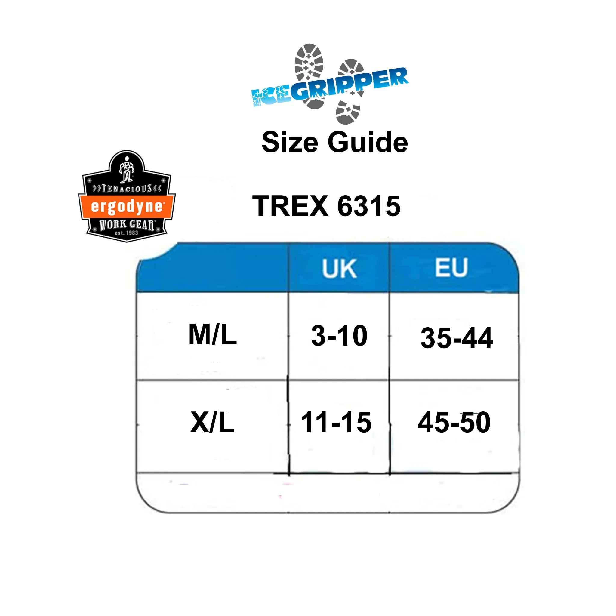 Ergodyne TREX 6315 Strap-On Heel Ice Cleats for Work Boots