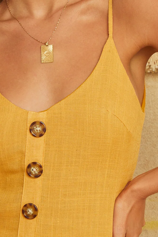 Esperance Romper Mustard