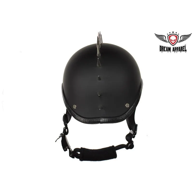 Flat Black Gladiator Novelty Motorcycle Helmet