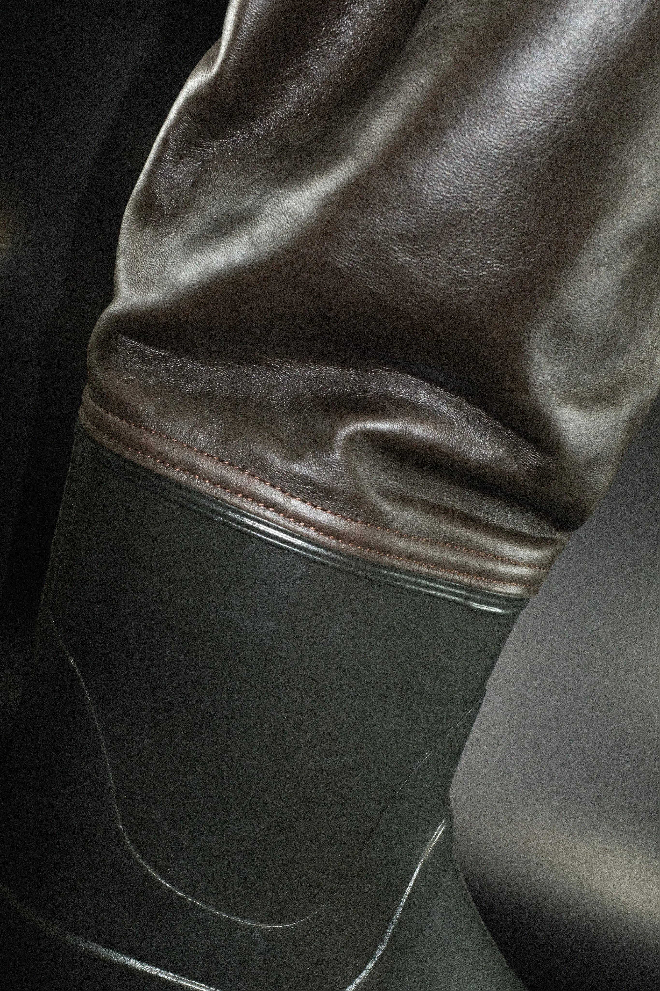 Forest Treebark Rubber & Leather Farmer Rain Boots