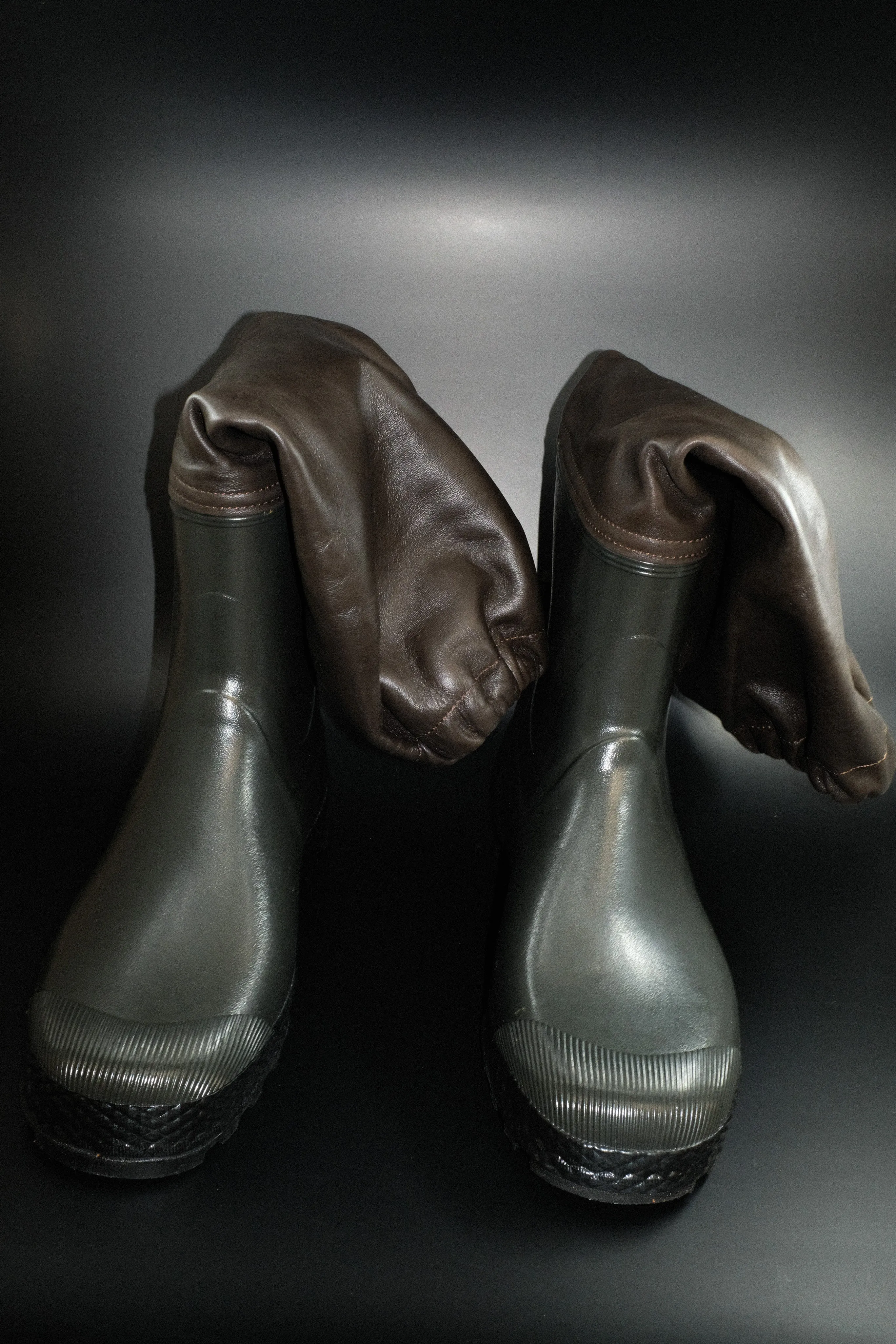 Forest Treebark Rubber & Leather Farmer Rain Boots