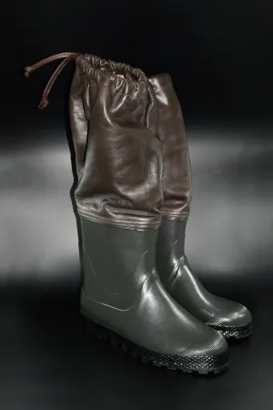 Forest Treebark Rubber & Leather Farmer Rain Boots