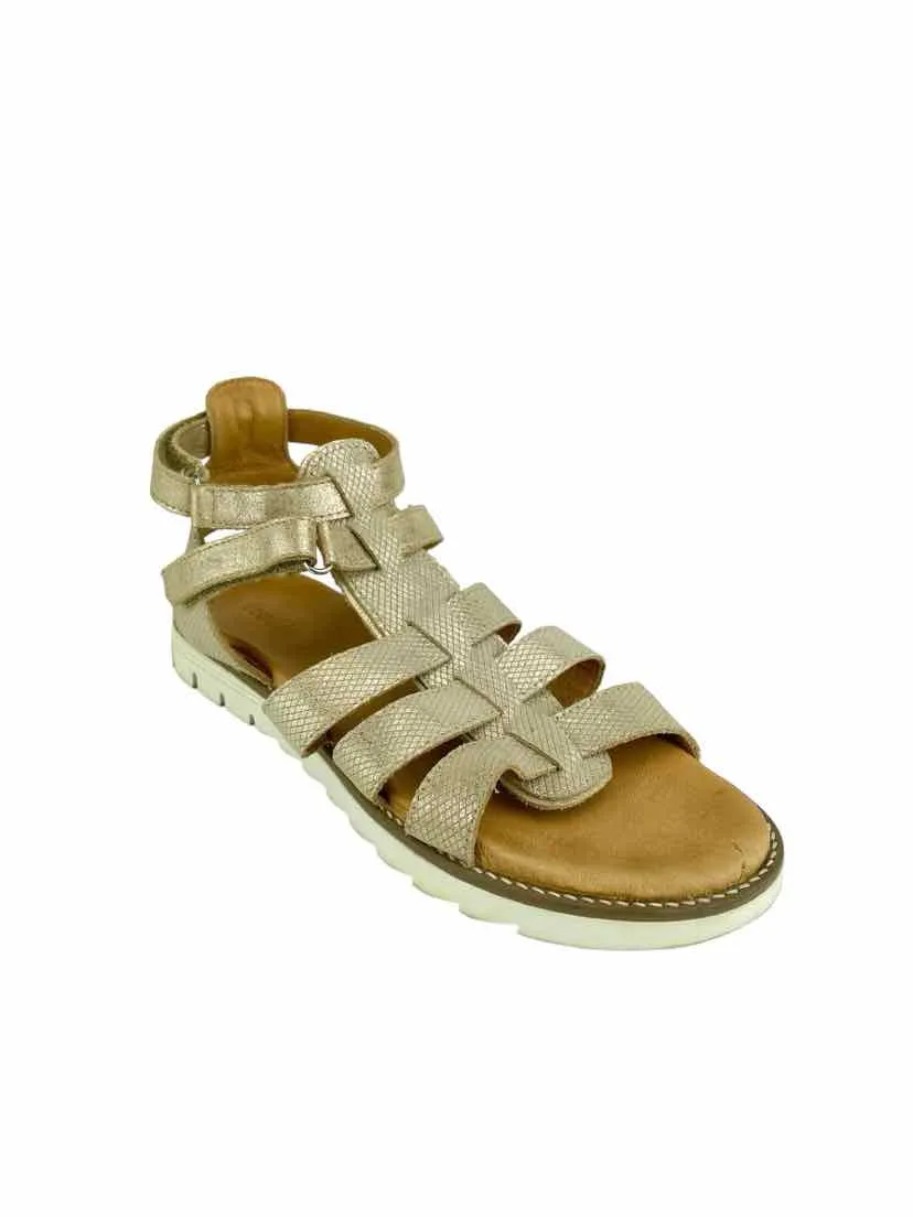 Froddo Women's Metallic Suede Gladiator Sandals Gold Size 39 (US 9)