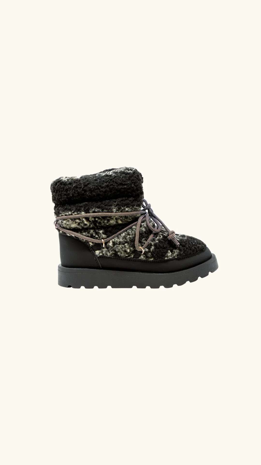 FUR SNOW BOOTS BLACK